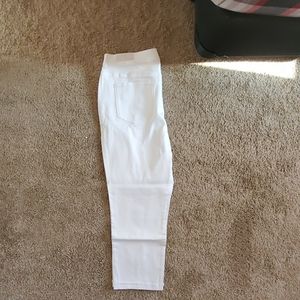 White Crop Jeggings